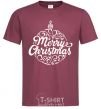 Men's T-Shirt Merry Christmas toy burgundy фото