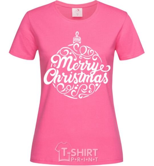 Женская футболка Merry Christmas toy Ярко-розовый фото