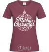 Женская футболка Merry Christmas toy Бордовый фото