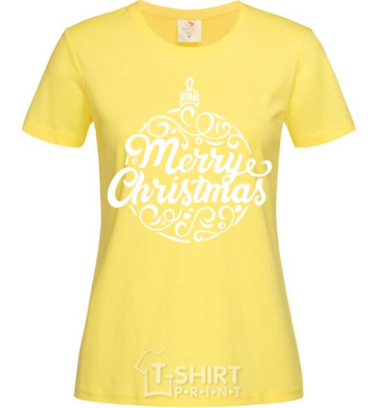 Women's T-shirt Merry Christmas toy cornsilk фото