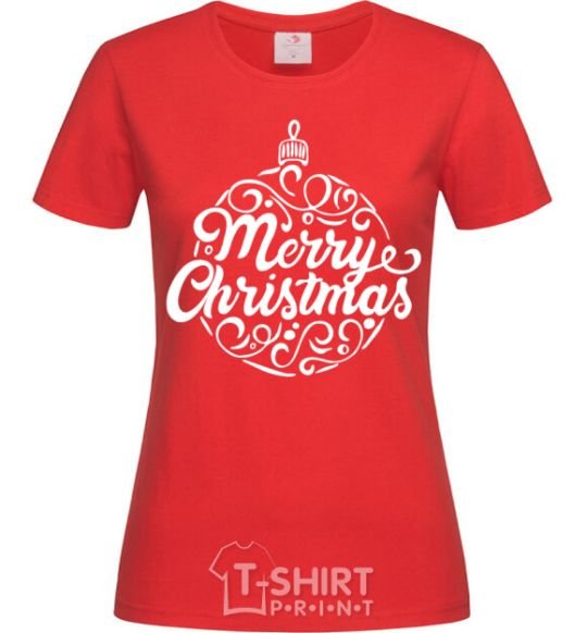 Women's T-shirt Merry Christmas toy red фото