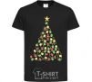 Kids T-shirt A garland Christmas tree black фото