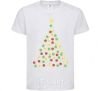 Kids T-shirt A garland Christmas tree White фото