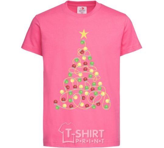 Kids T-shirt A garland Christmas tree heliconia фото