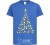Kids T-shirt A garland Christmas tree royal-blue фото