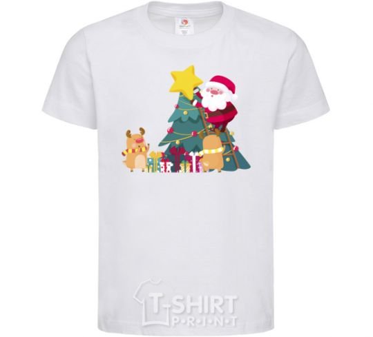 Kids T-shirt A New Year's idyll White фото