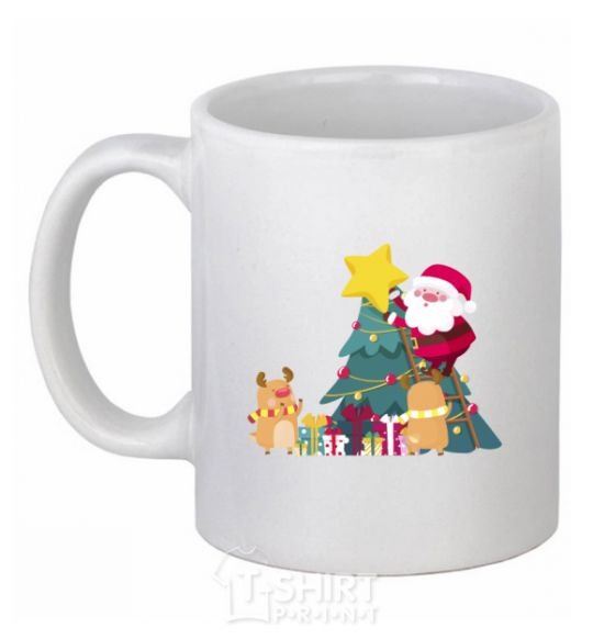 Ceramic mug A New Year's idyll White фото