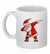 Ceramic mug Santa's dancing White фото