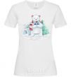 Женская футболка Северный медведь Белый фото