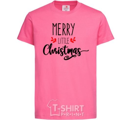 Kids T-shirt Merry little Christmas heliconia фото