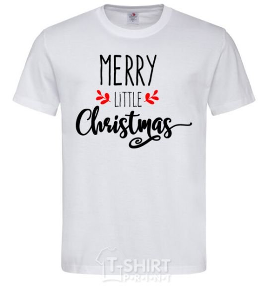 Men's T-Shirt Merry little Christmas White фото