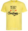 Men's T-Shirt Merry little Christmas cornsilk фото