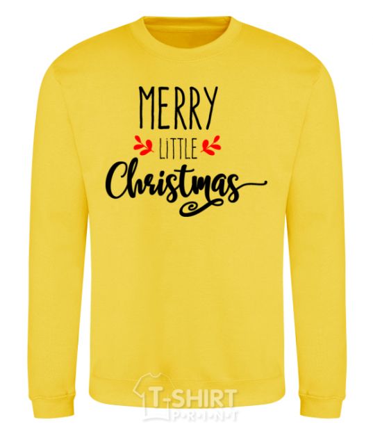 Sweatshirt Merry little Christmas yellow фото