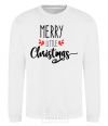 Sweatshirt Merry little Christmas White фото