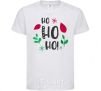 Kids T-shirt HO-HO-HO-HO leaves White фото