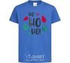 Детская футболка HO-HO-HO листики Ярко-синий фото