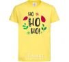 Kids T-shirt HO-HO-HO-HO leaves cornsilk фото