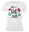 Women's T-shirt HO-HO-HO-HO leaves White фото