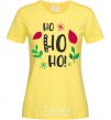 Women's T-shirt HO-HO-HO-HO leaves cornsilk фото