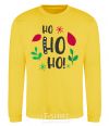 Sweatshirt HO-HO-HO-HO leaves yellow фото