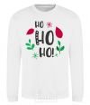Sweatshirt HO-HO-HO-HO leaves White фото
