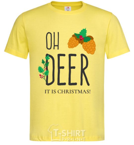 Men's T-Shirt Oh deer cones cornsilk фото