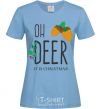 Women's T-shirt Oh deer cones sky-blue фото