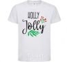 Kids T-shirt Holly Jolly White фото