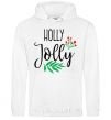 Men`s hoodie Holly Jolly White фото