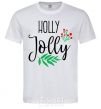Men's T-Shirt Holly Jolly White фото