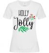 Women's T-shirt Holly Jolly White фото