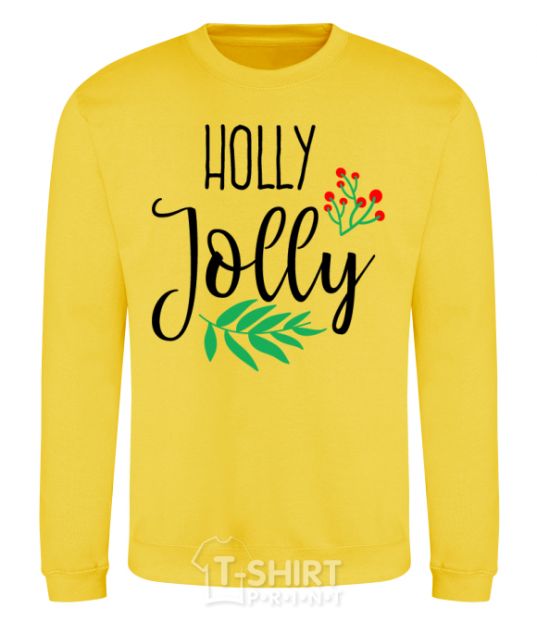 Sweatshirt Holly Jolly yellow фото