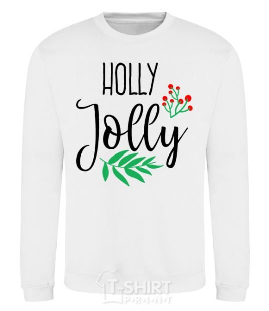 Sweatshirt Holly Jolly White фото