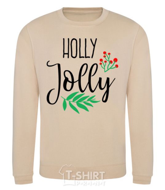 Sweatshirt Holly Jolly sand фото