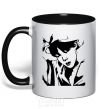 Mug with a colored handle Hoseok black фото