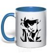 Mug with a colored handle Hoseok royal-blue фото