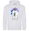 Men`s hoodie Billie Eilish splash sport-grey фото