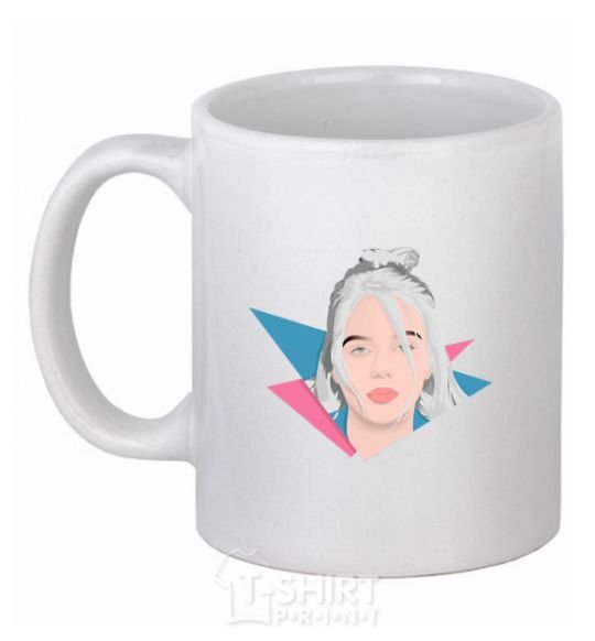 Ceramic mug Billie Eilish art bright White фото