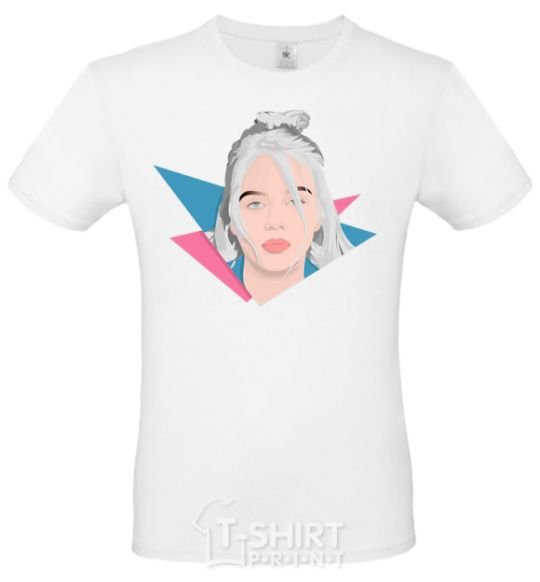 Men's T-Shirt Billie Eilish art bright White фото