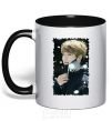 Mug with a colored handle Jongkook signature black фото
