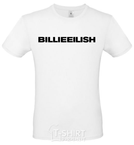 Мужская футболка Billieeilish text Белый фото