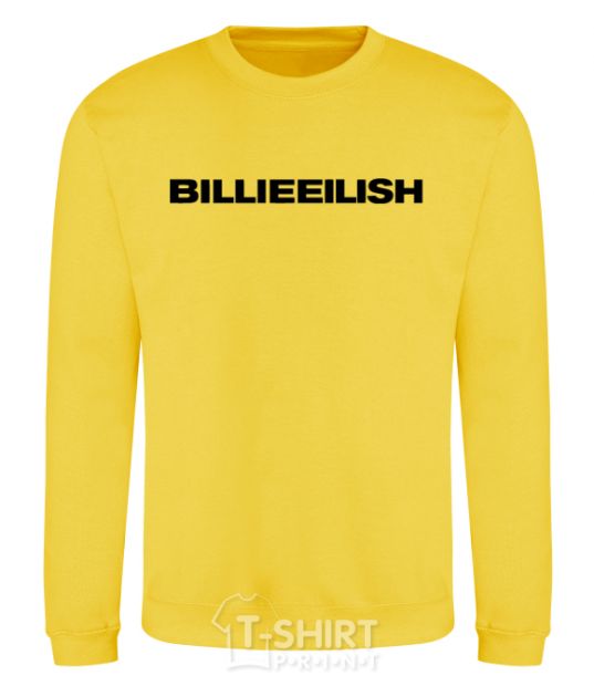 Sweatshirt Billieeilish text yellow фото