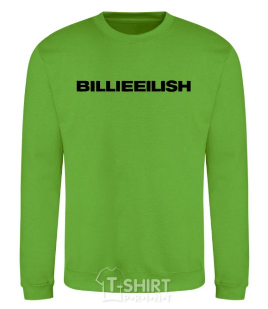 Sweatshirt Billieeilish text orchid-green фото