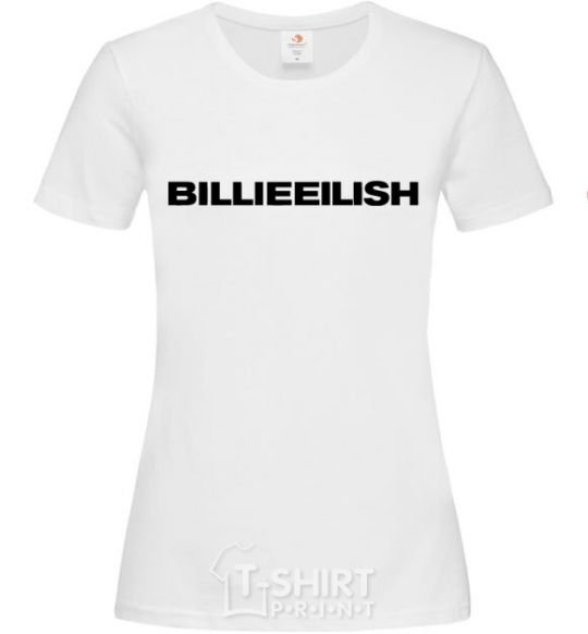 Женская футболка Billieeilish text Белый фото