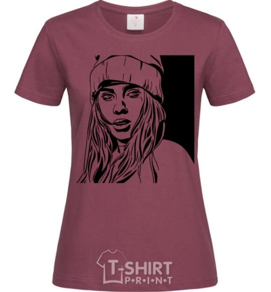 Women's T-shirt Art Billie burgundy фото