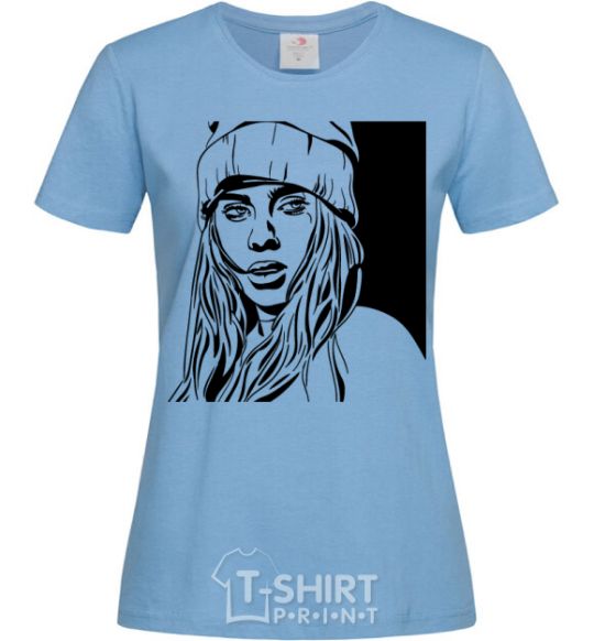 Women's T-shirt Art Billie sky-blue фото