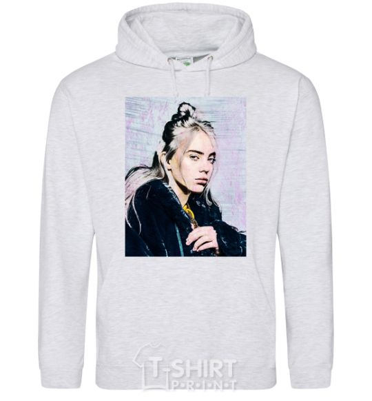 Men`s hoodie Billie Eilish photo sport-grey фото