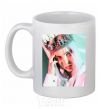 Ceramic mug Billie Eilish in crown White фото