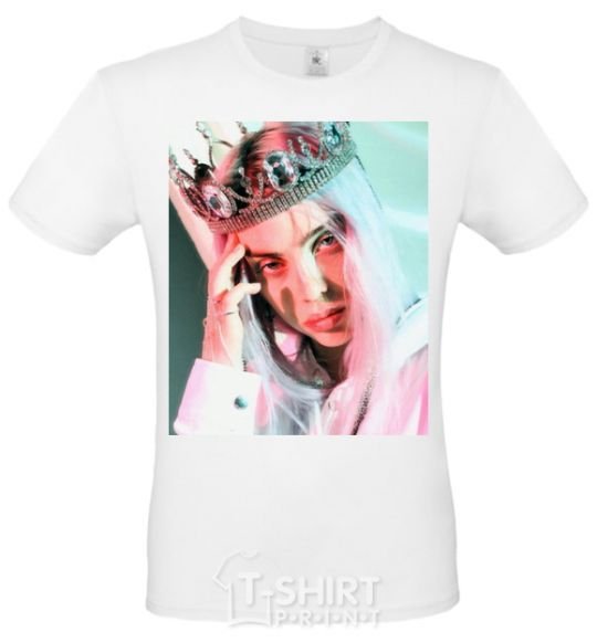 Men's T-Shirt Billie Eilish in crown White фото