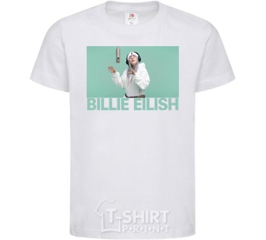 Детская футболка Billie Eilish blue Белый фото